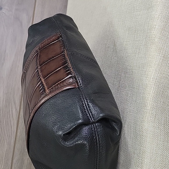 Brighton Black and Brown Leather Tote Bag - Picture 7 of 13